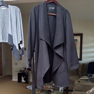 Fashion Nova Charcoal Draped Cardigan